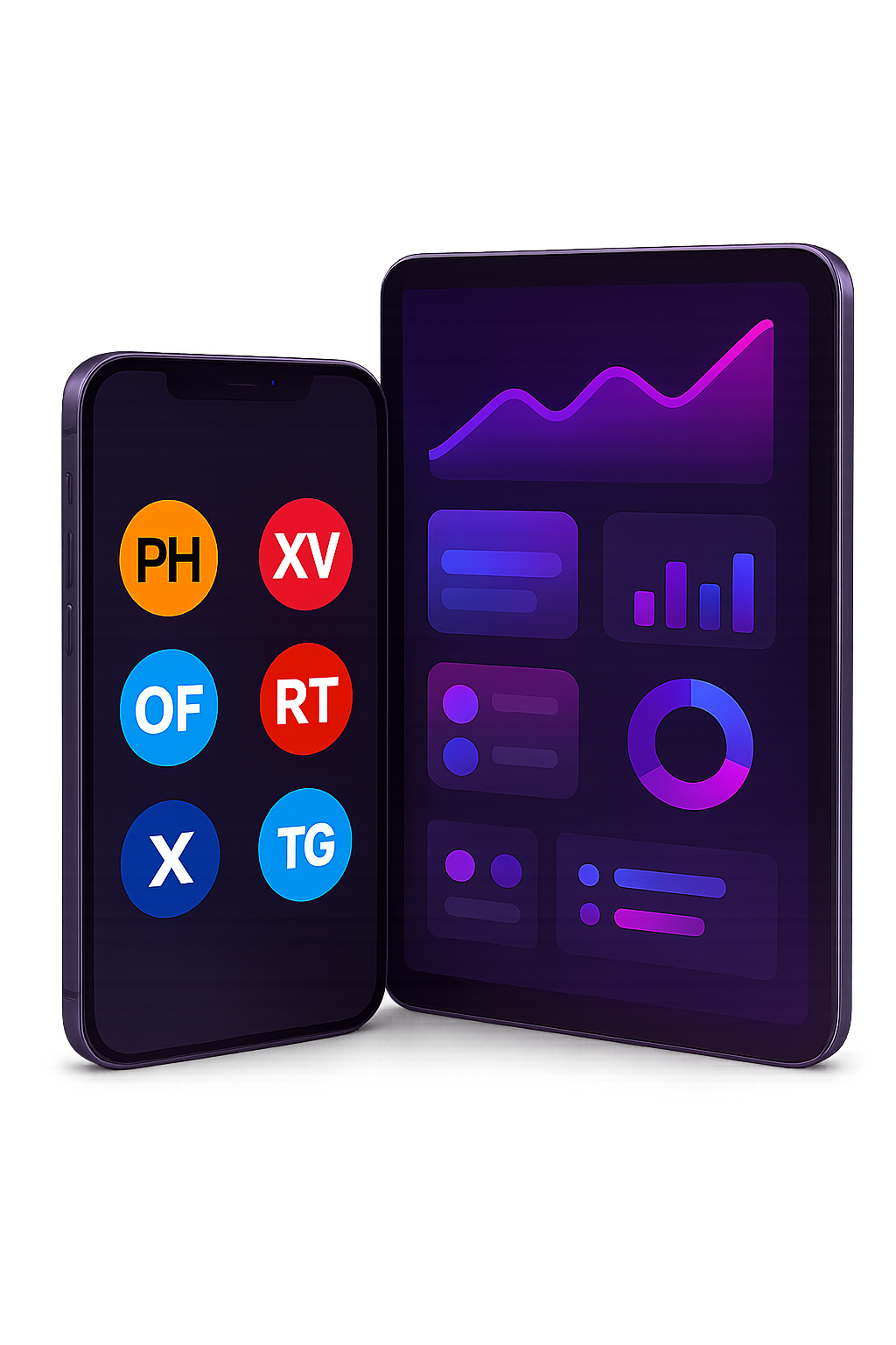 Mockup do curso em tablet e celular